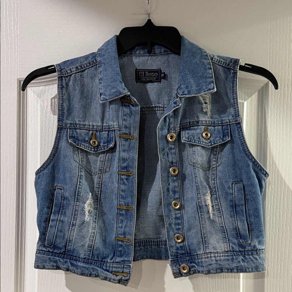 Ci Sono‎ jean vest - Size Medium